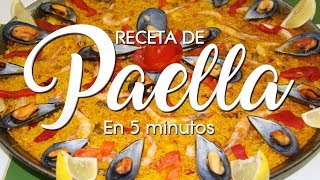 🥘 Receta de Paella en 5 minutos 🥘 Paella receta 🥘 [upl. by Bomke275]