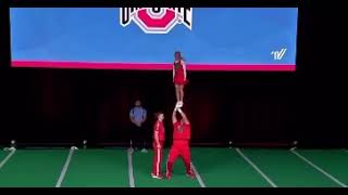 Ohio State University  Partner Stunt  Cheerleading 2024 [upl. by Lewanna480]