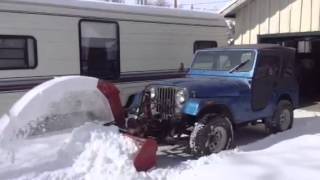 Jeep Snowblower First Test [upl. by Neleag224]