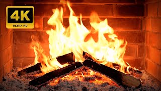 🔥 Relaxing Fireplace 4K UHD No Music Fireplace with Crackling Fire Sounds [upl. by Elnukeda]