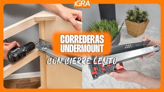 Correderas Undermount con cierre suave  Montaje inferior  IGRA [upl. by Jenness]