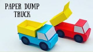 How To Make Paper Toy DUMP TRUCK For Kids  Nursery Craft Ideas  Paper Craft Easy  KIDS crafts [upl. by Icram]