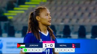 WAFF 2024 Womens Championship  Finals  Jordan vs Nepal penalty shootout jordan5 Nepal4 [upl. by Lieberman]