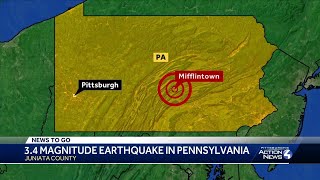 34 magnitude earthquake hits Mifflintown Pennsylvania [upl. by Savvas]