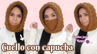 Cuello con capucha tejido a crochet  tejidos joss ropa [upl. by Raddi]