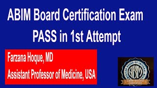 ABIM Board Certification Exam  How to PASS USA BOARD EXAM certification ABIM img [upl. by Klemm889]