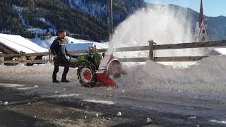 Rapid Spezial Einachser mit Schneeschleuder  Schneefräse ohne Kriechgang Teil 1 [upl. by Nnep]