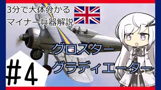 【8分ぐらいで大体分かるマイナー兵器解説4】グロスター・グラディエーター【アリアルさん解説】 [upl. by Peppi]