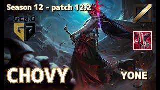 【KRサーバーGM】GenG Chovy ヨネYone VS ゾーイZoe MID  Patch122 KR Ranked【LoL】 [upl. by Ennaylime]