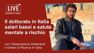 Il dottorato in Italia salari bassi e salute mentale a rischio [upl. by Akcimat]