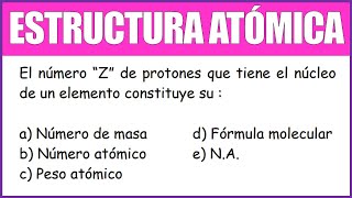 El número “Z” de protones que tiene el núcleo de un elemento constituye su  ESTRUCTURA ATÓMICA [upl. by Wolcott]