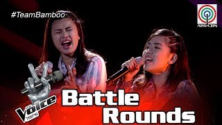 The Voice Teens Philippines Battle Round Queenie vs Patricia  Sound Of Silence [upl. by Koehler]