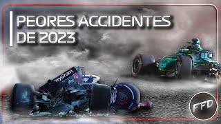 Los ACCIDENTES más FUERTES de la F1 2023  F1FD [upl. by Cedar]