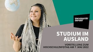 Hochschulinfotag Präsentation zum Studium im Ausland Uni Erfurt [upl. by Elita]