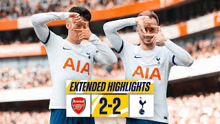 ARSENAL 22 TOTTENHAM HOTSPUR  PREMIER LEAGUE EXTENDED HIGHLIGHTS  SONNY GETS 150TH SPURS GOAL [upl. by Dennet10]