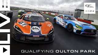 LIVE  Qualifying  Oulton Park  2024 British GT Championship [upl. by Seavey582]