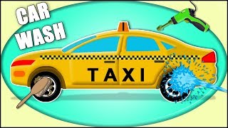 Taxi  Car Wash  Videos For Kids And Children [upl. by Abbotson]