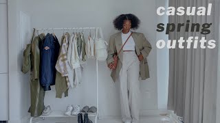 spring outfit ideas 2022 EASY amp AFFORDABLE 🍃 spring lookbook [upl. by Murdocca]