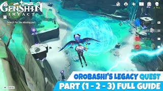 Orobashis legacy Puzzle Genshin Impact Search for the missing part to repair the ward Part 1 2 3 [upl. by Emirak]