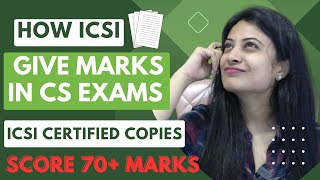 How ICSI Gives Marks In CS Exams 😎Analysis of ICSI Checked Answer Paper 📝 Score 70 Marks [upl. by Dleifxam846]