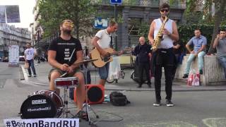 Nirvana Smells Like Teen Spirit cover  Busking in the Streets of Brussels Belgium [upl. by Eitsyrhc]