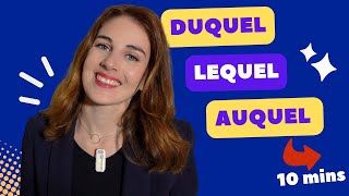 Lequel Auquel Duquel  Les PRONOMS RELATIFS COMPOSÉS  Grammaire B2  C1 [upl. by Emanuel]