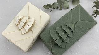 Gift Wrapping｜Christmas Gift Wrapping Ideas  Christmas Tree Origami Tutorial （2023） [upl. by Odlopoel]