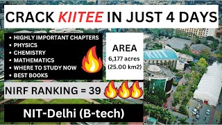 KIITEE in just 4 days  important chapters  Strategy  Important Chapters  TEST SERIES 2023 [upl. by Noicpecnoc339]