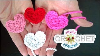 Mini Heart Crochet Pattern amp Tutorial [upl. by Itsyrc113]