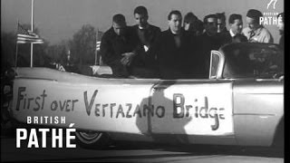 New York Opens Worlds Longest Suspension Bridge 1964 [upl. by Ihab]