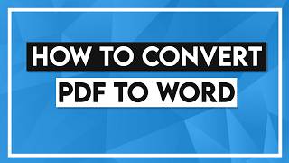 How to Convert PDF to Word  PDF to Word Converter [upl. by Mann]