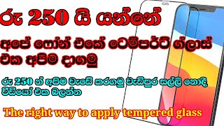 How to apply the tempered glass correctly  tempered glass price how to put tempered glass Sinhala [upl. by Weisler252]