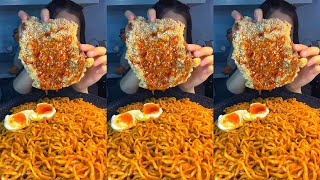 ASMR The fast spicy noodle eating challenge Brother smile part 130 [upl. by Yracaz]