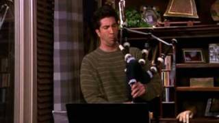 Ross playing the bagpipes  UNCUT  Friends s07e15 [upl. by Odnalo]