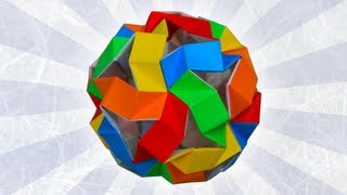 Origami Bouncy Unit Icosahedron Tom Hull [upl. by Diandra]