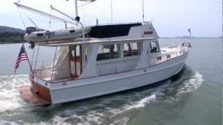 1998 Grand Banks 42 Europa trawler yacht cruising Bellingham Bay [upl. by Noswad20]