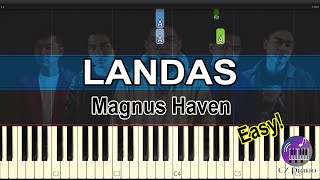 Landas  Magnus Haven  Easy Piano Tutorial  Free Sheet Music [upl. by Isdnil]