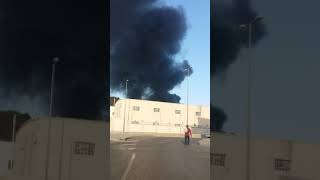 Fire in Muscat Oman Today  Wadi Kabir Sanaiya [upl. by Ardeen]