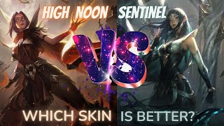 SENTINEL Irelia VS HIGH NOON Irelia l Skin Comparison [upl. by Ahsinaj524]