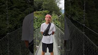 Passerelle Pequerin de Luchon passerelle montagne vide cascade [upl. by Annayt]