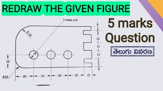 Redraw the given figure according to the dimensions [upl. by Porty96]