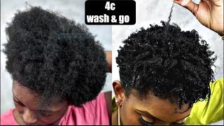 Wash and Go Short Natural 4C Hair Tutorial 2019  Cynthykay Obi [upl. by Ahsik457]