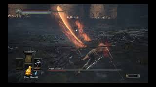 Dark Souls III Abyss Watchers Boss Fight NG5 ft Friedes Great Scythe [upl. by Freed908]