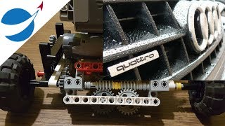 LEGO Torsen Differential  How AUDI QUATTRO works [upl. by Hose]