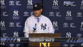 Brian McCann Press Conference QampA [upl. by Ardnosak]