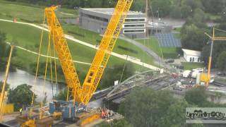 Timelapse Einschwenken der Lippebrücke Lünen [upl. by Elsa637]