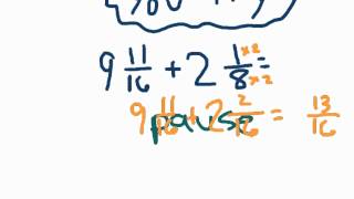 Adding and Subtracting Fractions with Unlike Denominators and No Regrouping [upl. by Ydarg]