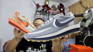 廣東話 CLOT x Sacai LDwaffle Kiss of Death 2 quotCool Greyquot 2021 Juice購入 開箱 unboxing  Sizing [upl. by Roon]