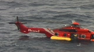 Dramatic North Sea rescue after helicopter ditches [upl. by Eilsehc]