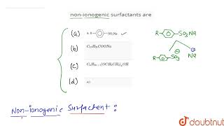 Mnonionogenic surfactants are  12  SURFACE CHEMISTRY  CHEMISTRY  CENGAGE CHEMISTRY  Doubt [upl. by Ahtnams934]